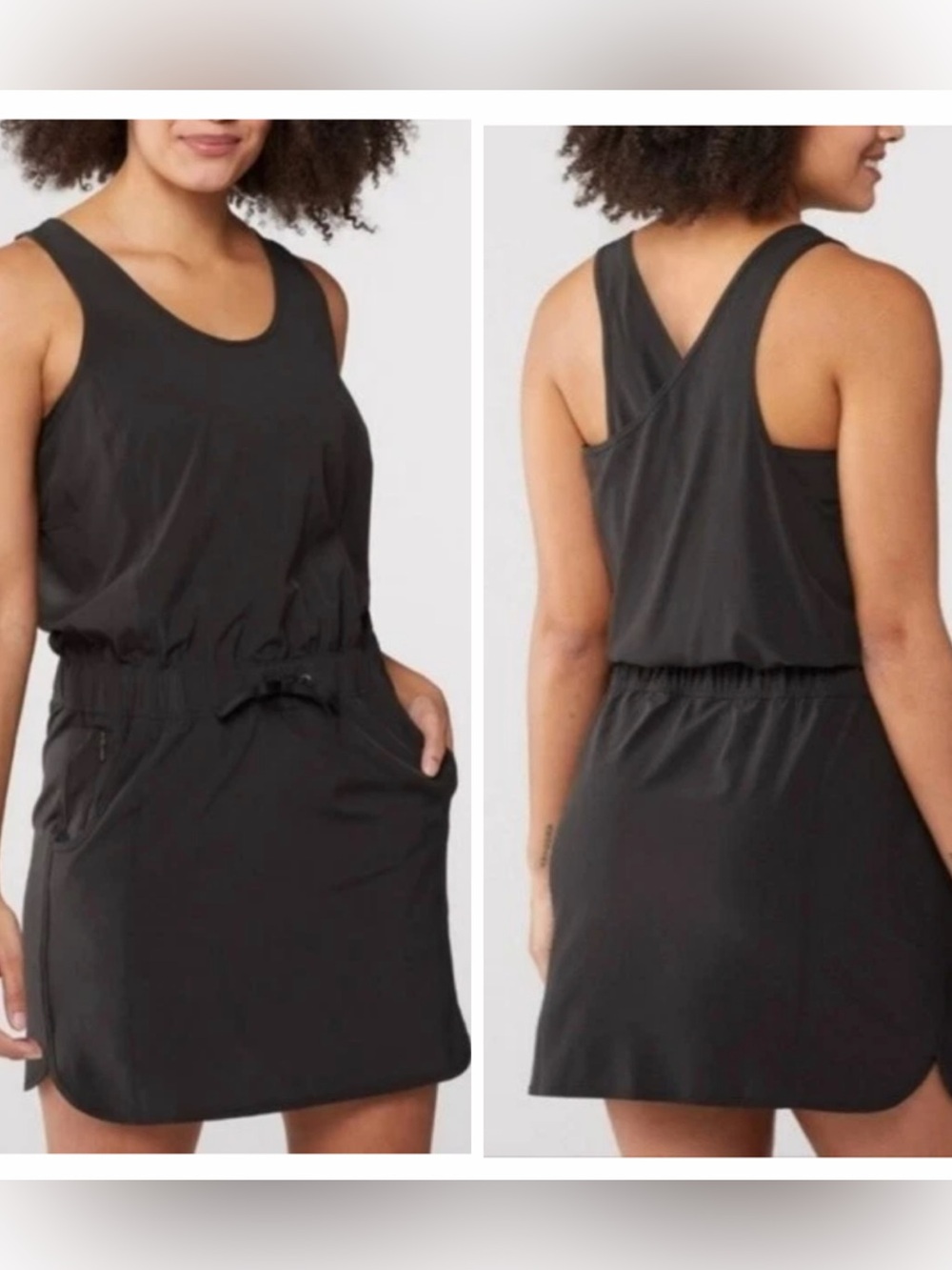Patagonia Fleet with Black Drawstring Waisted Dress Size Small S